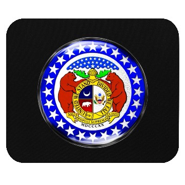 Discover Re-Imagined Missouri State Seal in Glass Bubble Mouse Pads