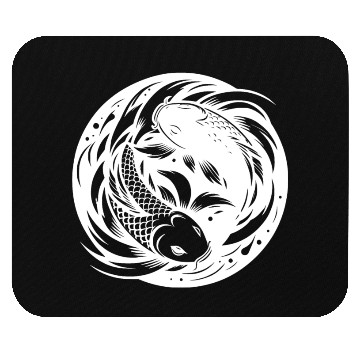 Discover Koi Carp Yoga Circle Yin And Yang Style Mouse Pads