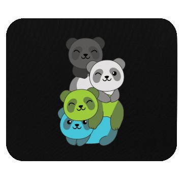 Discover Quiosexual Flag Pride Lgbtq Cute Panda Mouse Pads