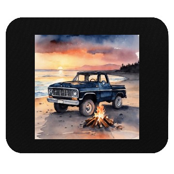 Discover light watercolor illustration car Mouse Pads