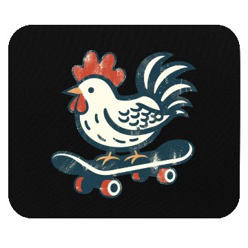 Discover Skateboarding Farm Chicken Mouse Pads