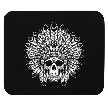 Discover Indigenous Native American Skull Head Mouse Pads