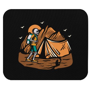 Discover Hiking Hike Skeleton Skull Nature Mouse Pads