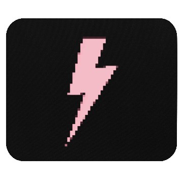 Discover Retro pixels pink lightning bolt Mouse Pads