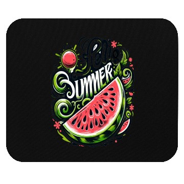 Discover Happy Summer Greeting With Watermelon Mouse Pads
