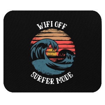 Discover WiFi Off Surfer Mode Surfing Sunset Vintage Gift Mouse Pads