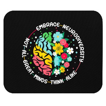 Discover Embrace Neurodiversity Brain Autism Awareness ADHD Mouse Pads