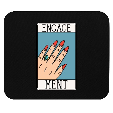 Discover Engagement - Engaged Tarot Card - Wedding Proposal Mouse Pads