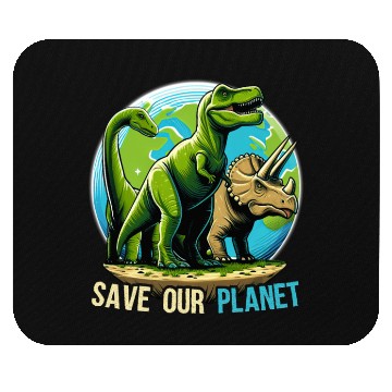 Discover Save Our Planet Dinosaurs Kid Cute Earth Day Boys Mouse Pads