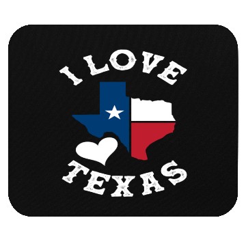 Discover Texas I Love Mouse Pads