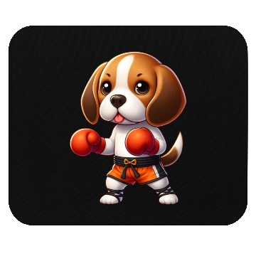 Discover Muay Thai Beagle Mouse Pads