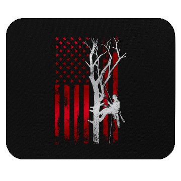 Discover American Flag Arborist Mouse Pads