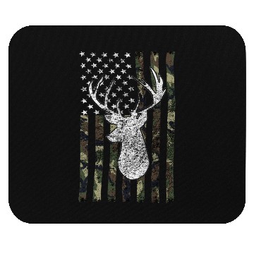 Discover Whitetail Buck Deer Hunting American Camouflage Mouse Pads