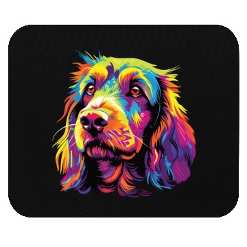 Discover Watercolor Colorful Petit Basset Griffon Vendeen Mouse Pads