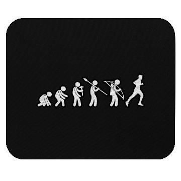 Discover Evolution Running White Grunge Mouse Pads