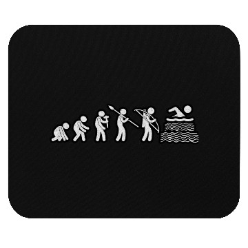 Discover Evolution Swimming White Grunge Mouse Pads