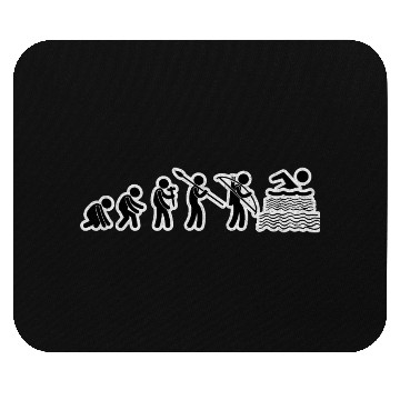 Discover Evolution Swimming Black Grunge Mouse Pads