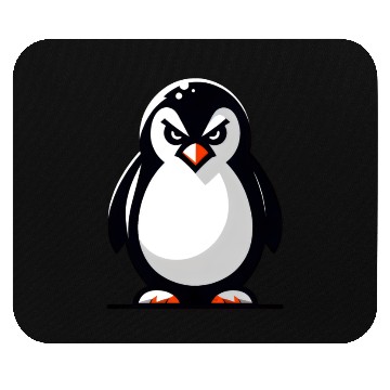 Discover Evil Penguin with Bad Look Mouse Pads