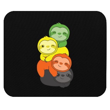 Discover Aromantic Flag Pride Lgbtq Cute Sloth Pile Mouse Pads