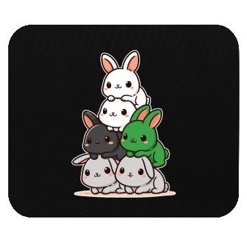 Discover Bunnies Demiromantik Flag Pride Month Cute Bunny Mouse Pads