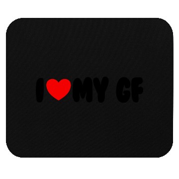 Discover I Love My GF Red Heart Matching Couple Girlfriend Mouse Pads