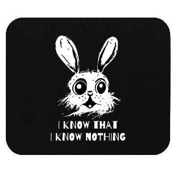 Discover "I Know Nothing" Wise Bunny Mouse Pads