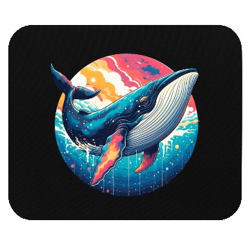 Discover colorful whale Mouse Pads