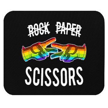 Discover Paper Scissors Lesbian Pride Rainbow LGBT Mouse Pads