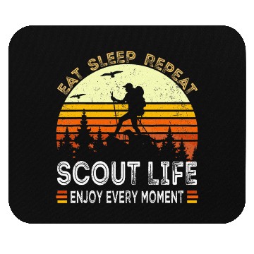 Discover Eat Sleep Scout Repeat Camping Mouse Pads