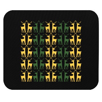 Discover GOLD GREEN REINDEERS CREATIVE PATTERN Mouse Pads