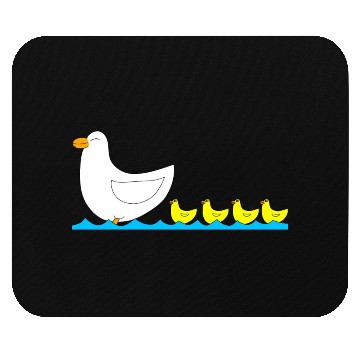 Discover Duck with ducklings Mouse Pads