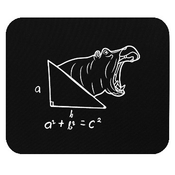 Discover Hippo Pythagoras – Funny Math & Animal Pun Mouse Pads