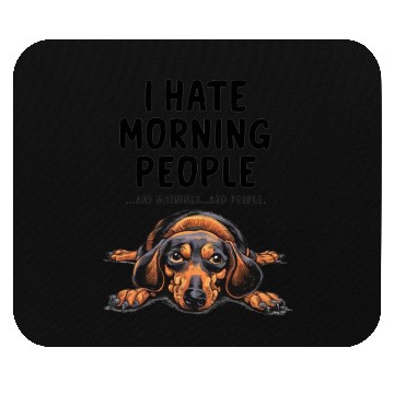 Discover Angry Dog Hates Mornings and People Mouse Pads