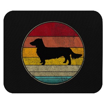 Discover Long Haired Dachshund Dog Silhouette Pet Lover Mouse Pads