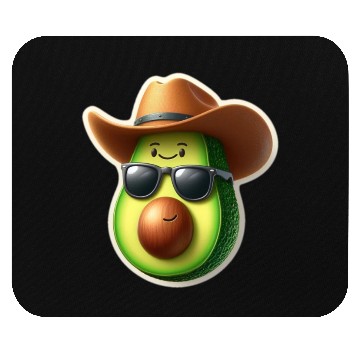 Discover avocado wears hat Mouse Pads