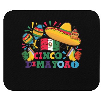 Discover Cinco de Mayo: Mexican Flag Design Mouse Pads