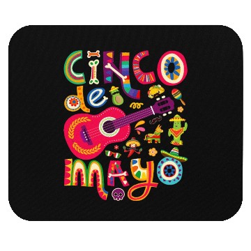 Discover Cinco de Mayo Mexican Taco Guitar Fiesta Mouse Pads