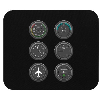 Discover Airplane Flight Instruments Mouse Pads