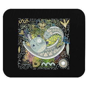 Discover Design Abstract Cat Unique Art Mouse Pads