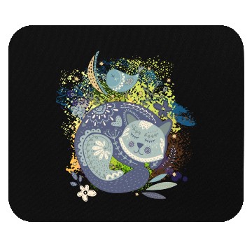 Discover Design Abstract Cat Unique Art Mouse Pads