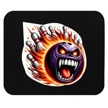 Discover Fire bowling Mouse Pads