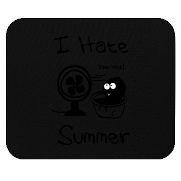 Discover I hate summer typography creative design Mouse Pads