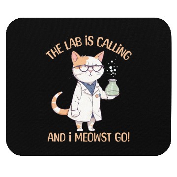 Discover Lab Calling Science Lab Cat Laboratory Chemistry Mouse Pads