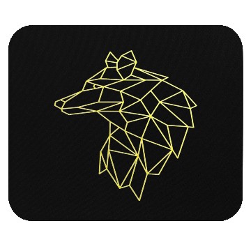 Discover Wolf face tattoo geometric modern Colorful Mouse Pads