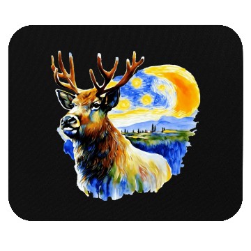 Discover Beautiful deer on forest art Mouse Pads