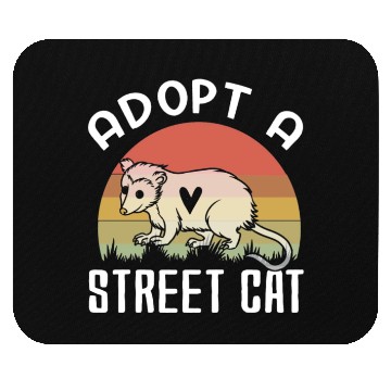 Discover Adopt A Street Cat Funny Opossum Vintage Mouse Pads