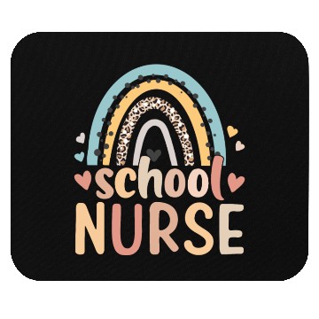 Discover Rainbow Leopard Print School Nurse Back To School Mouse Pads