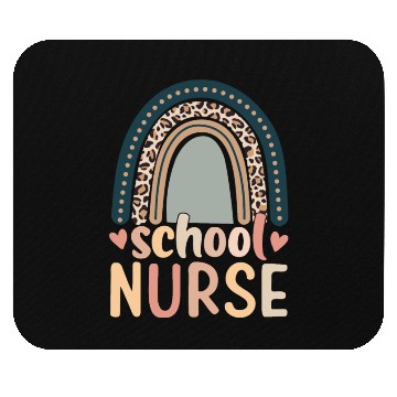 Discover Rainbow Leopard Print School Nurse Back To School Mouse Pads