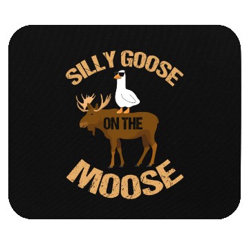 Discover Silly Goose On The Moose Pun Geese Lover Mouse Pads