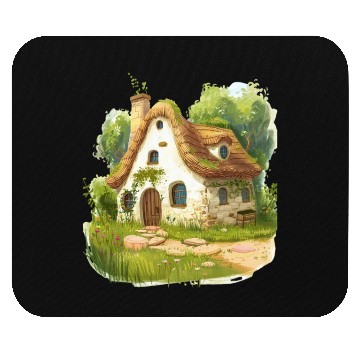 Discover Enchanted Cottage In Magical Forest Mouse Pads